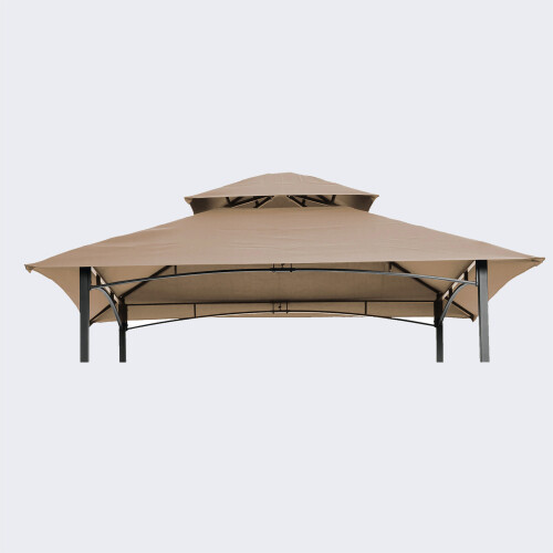 8x5Ft Grill Gazebo Replacement Canopy,Double Tiered BBQ Tent