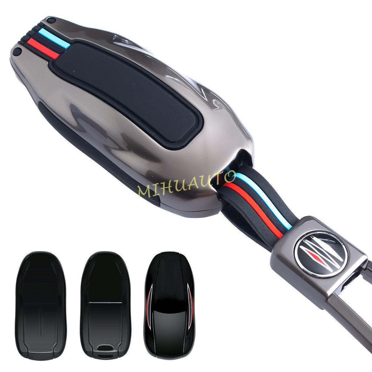 For Tesla Model 3 Y S Metal Car Key Fob Ring Cover Case Chain Accessories