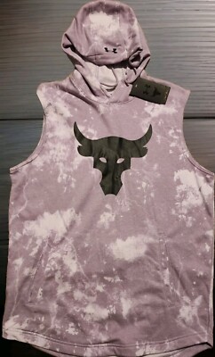 NWT Men's Med Under Armour Project Rock Terry Purple Sleeveless