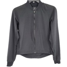 Nike Jacket Black Mesh Back Breathable Dri Fit Womens XS Full Zip Lightweight