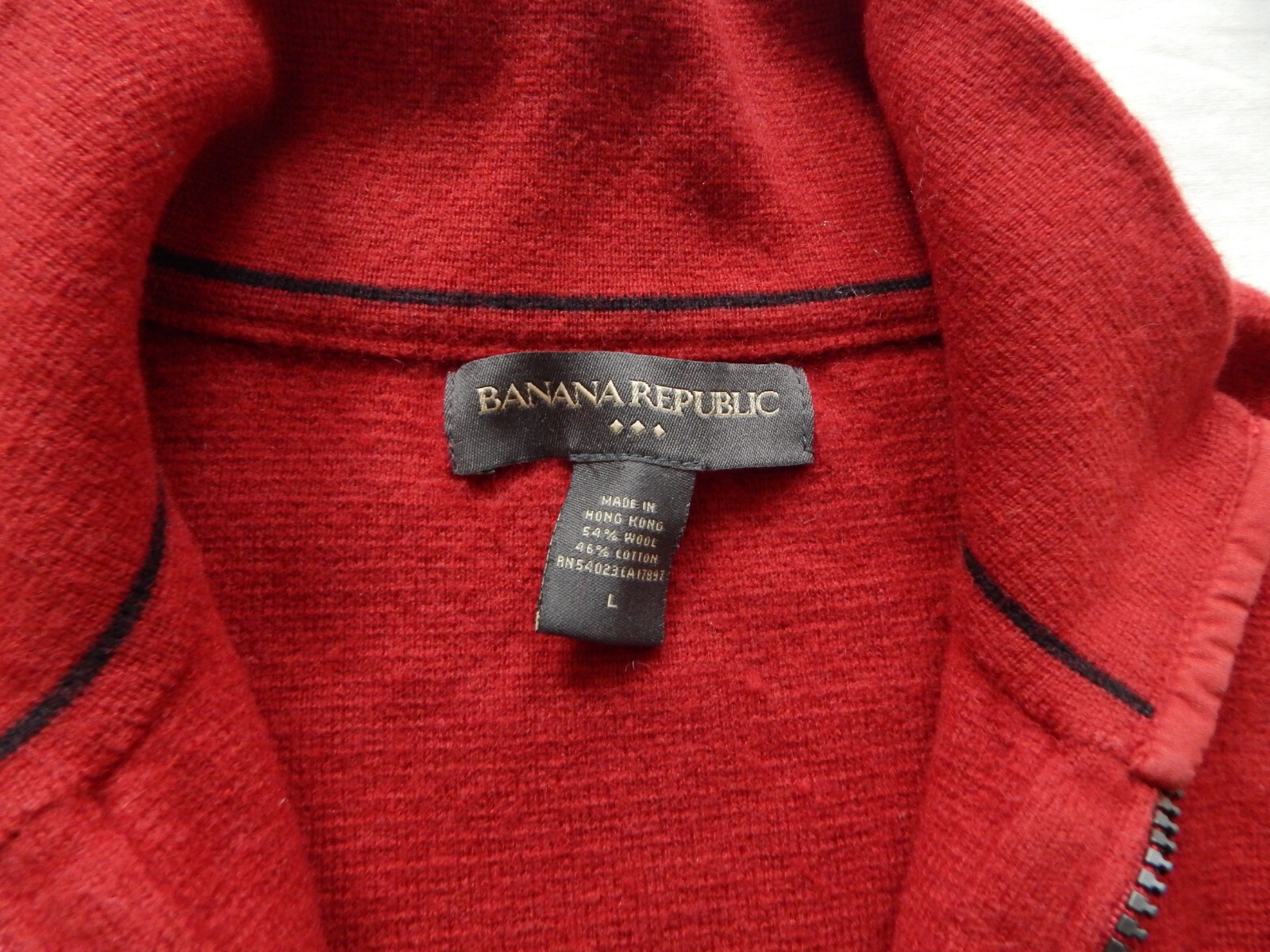 Wool Solid Red Half Zip Turtleneck Pullover Sweat… - image 8