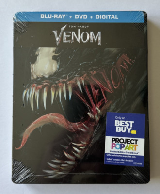 Venom Blu-ray Steelbook Best Buy Exclusive Project Pop Art RARE OOP