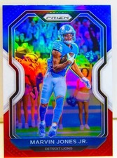 Marvin Jones Jr. 2020 Red White & Blue Prizm Refractor Card #197 Detroit Lions