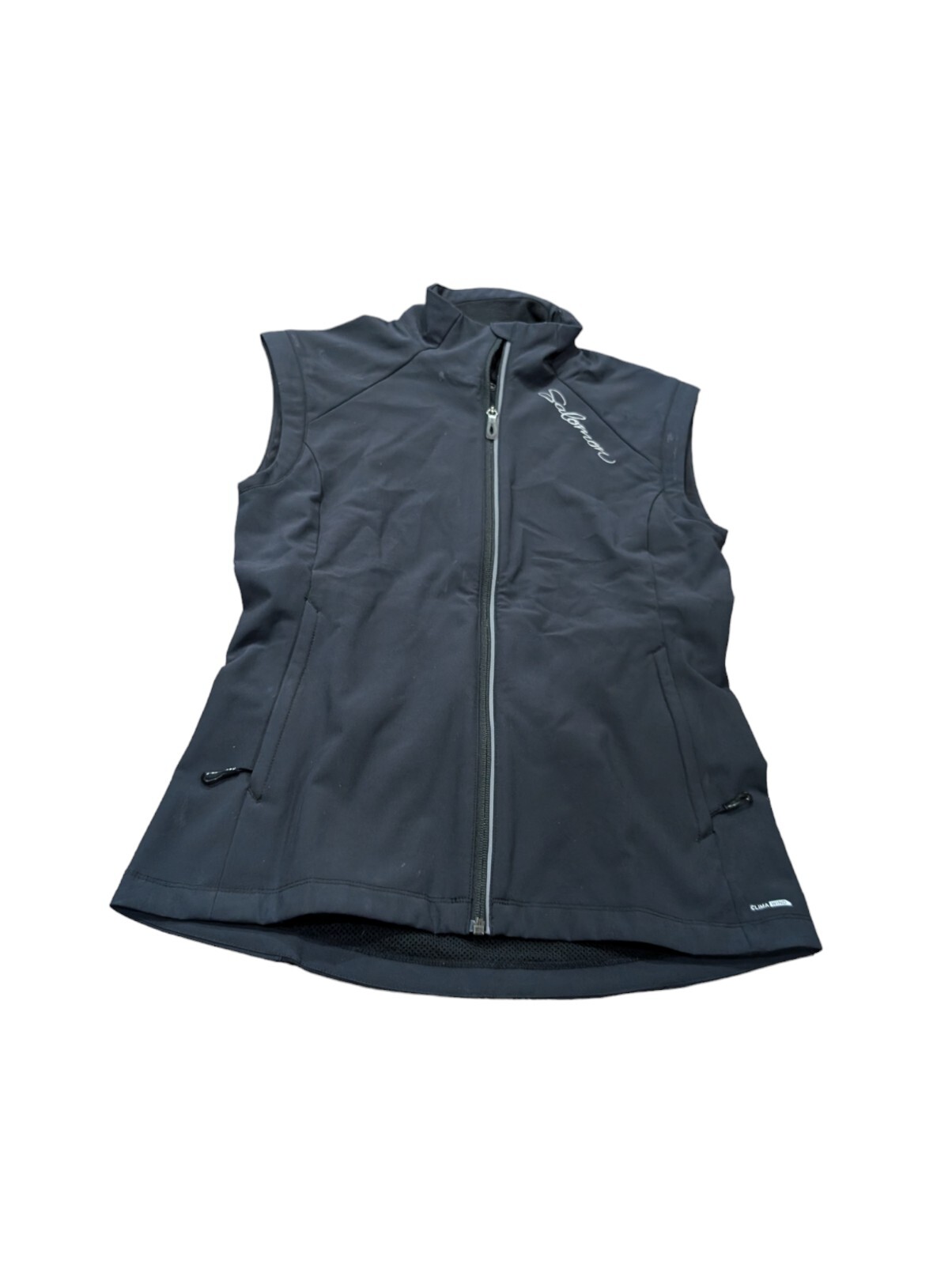 Giacca giubbotto Salomon donna M nero clima vento full zip ciclismo convertibile