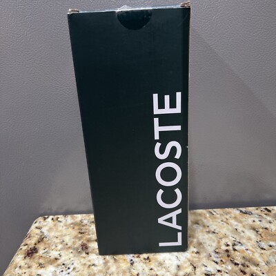 LACOSTE GLASS WATER BOTTLE WITH HOLDER, KOOZIE & STRAP BAND NEW IN BOX FREE SHIP