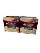 Always Feminine Wipes Fresh  Clean Individual Wipes To Go 20 Ct New Lot of 2