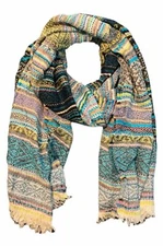 Collection 18 Aztec Print Scarf, Bright Black, One Size
