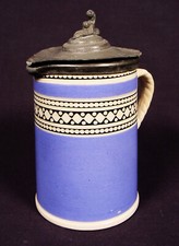 VERY RARE SMALL ENGINE TURNED PITCHER MOCHA WARE MOCHAWARE STAFFORDSHIRE MINT