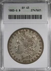 1883-S Morgan Dollar ANACS XF45 KEY DATE COIN $1 Soapbox Holder Crusty