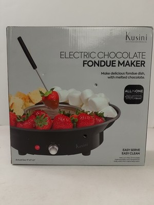 KUSINI Chocolate Fondue Maker All-In-One Pot Set Kit Temp Control NEW in Box 226