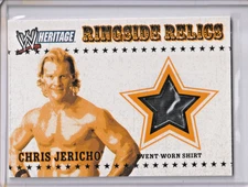 2005 Topps WWE Heritage Ringside Relics Chris Jericho Event-Worn Shirt Patch