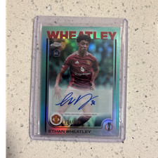 Topps Chrome UEFA 2024-25 Ethan Wheatley Manchester United Autograph Rookie /199