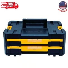 7 in. Stackable 18-Compartment Double Shallow Drawer Tool Storage Organizer