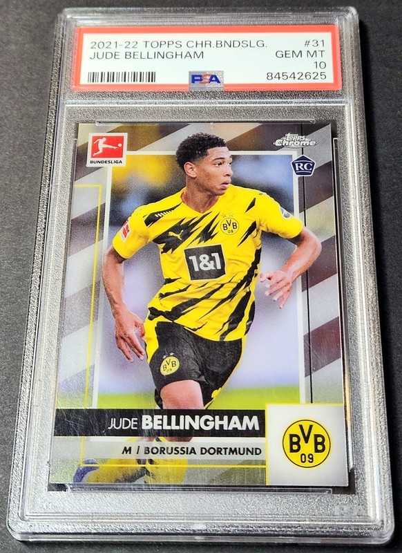 2021-22 Topps Chrome Bundesliga Jude Bellingham Rookie PSA 10 RC #31 England