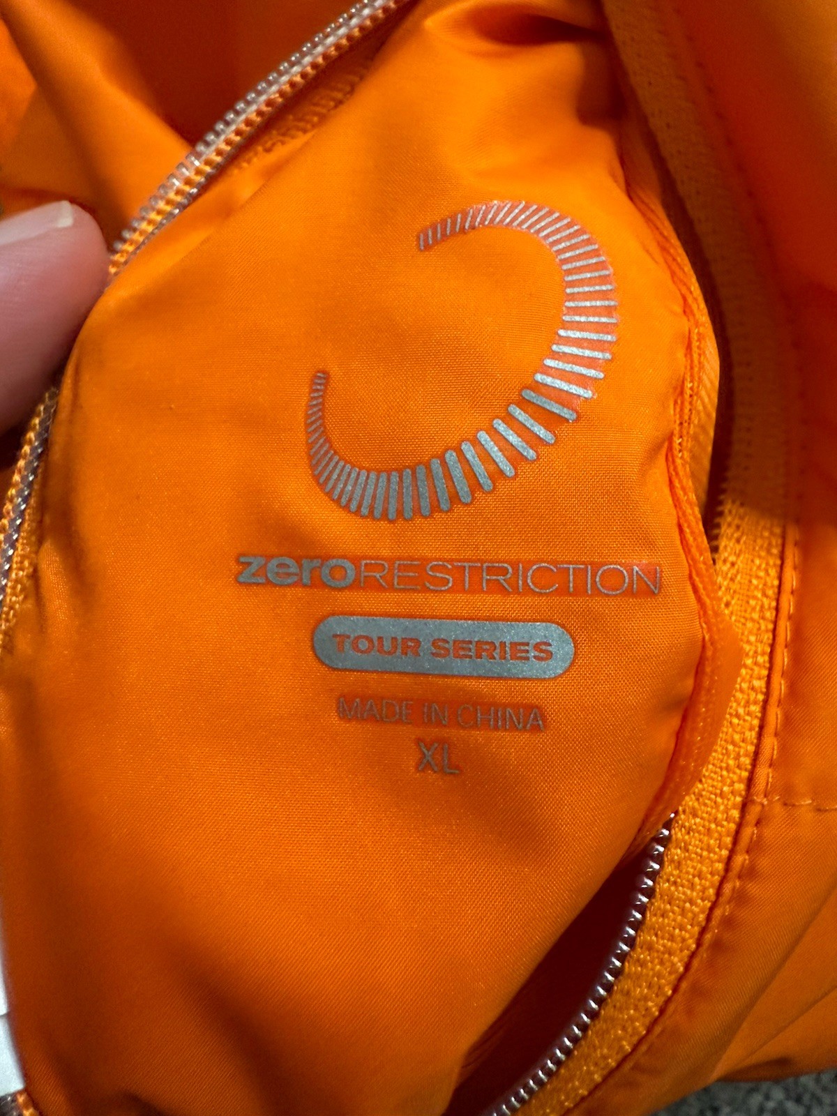 Zero Restriction Tour Series Reversible Full Zip Vest Gray Orange Men’s XL