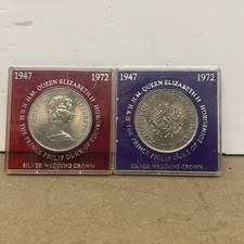 2 x 1947–1972, Silver Wedding Queen Elizabeth II – Cased