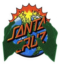 Santa Cruz Skateboard Sticker Kendall End Of The Dot Bunt Transp 9x9cm Gestanzt