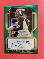 2022 Panini Prizm WNBA Kahleah Copper Signatures #SG-KCP Green Prizm AUTO