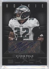 2012 Panini Black Rookie Black Signatures 15/25 Chris Polk #117 Auto 0a1
