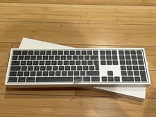  2019 Apple Mac Pro Magic Keyboard, silver w/ Black Keys NEW in Box SEALED