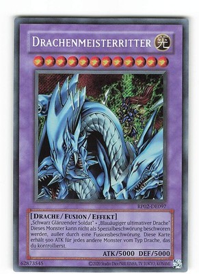 Yugioh DRACHENMEISTERRITTER , rp02-de097 Secret Rare deutsch Near Mint 