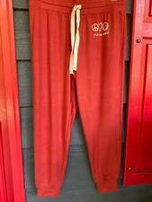 peace love world draw string pants orange NWT MED PETITE
