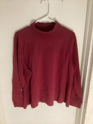 L.L. Bean Womens Dark Red Mock Turtleneck Size 2X