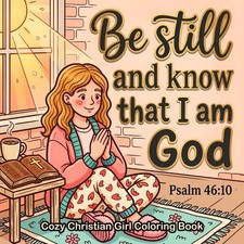 Cozy Christian Girl Coloring Book: A Bold and Easy Bible Verse Activity Book wit
