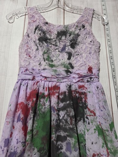 Speechless Dress Girls 12 Purple Lace Hi Low Formal Party Stain DIY Art Project - Picture 2 of 8