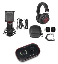 Focusrite Vocaster One Person Podcast Podcasting Studio Interface Headphones Mic