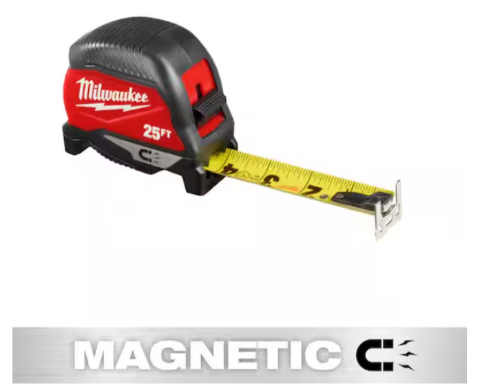 Milwaukee 25 FT Magnetic Tape Measure 48-22-1025M - Brand New