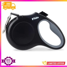 Fida 16 ft. Retractable Dog Leash - 360° Tangle-Free, Black (Small Dogs Up to 26