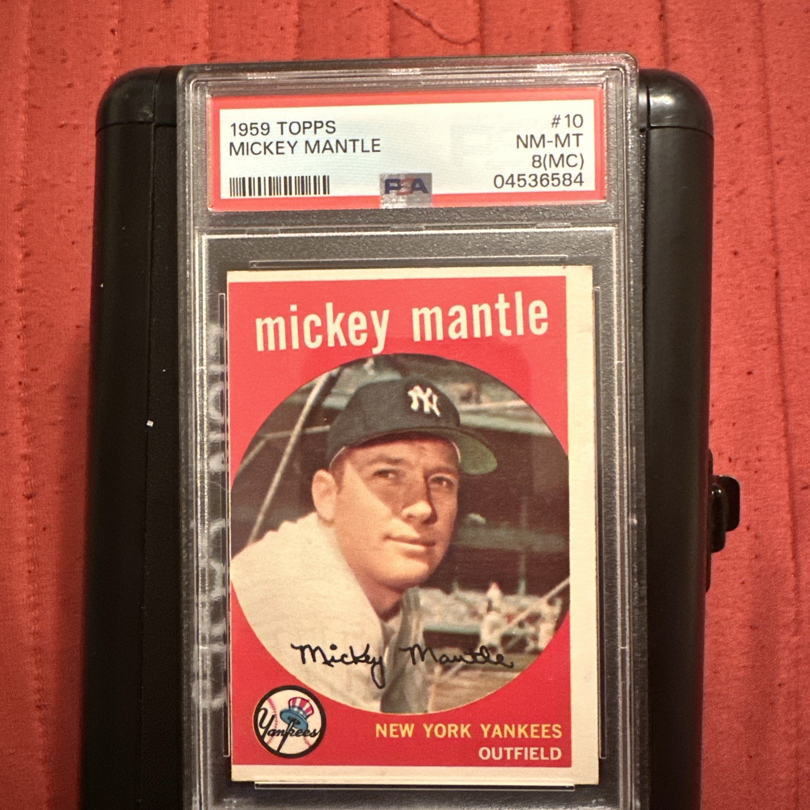 1959 Topps Mickey Mantle #10 PSA 8 Graded Baseball Card
