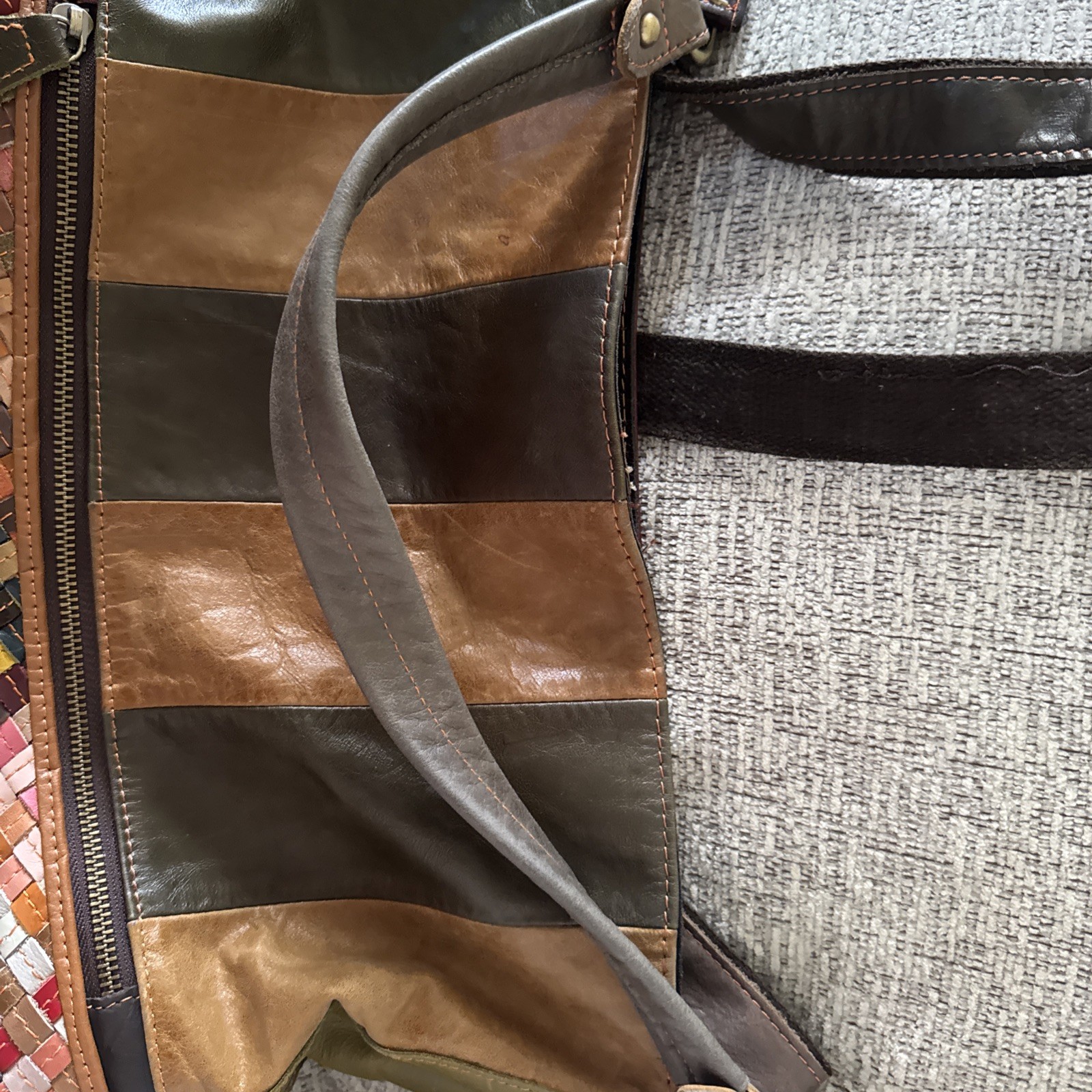 Ameri Leather Large Shoulder Bag/crossbody. Woven… - image 2