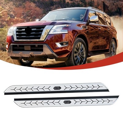 für Nissan Patrol Armada Y62 2017-2023 2024 Trittbrett Nervenleiste Seitenstufe