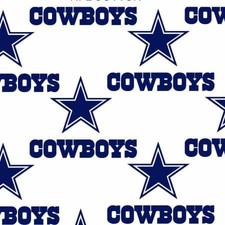 Fabric Traditions Dallas Cowboys Cotton Fabric - Nfl Team Logo Cotton Fabric By
