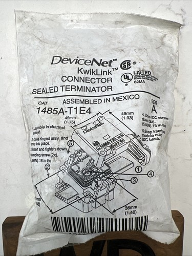 NEW Allen Bradley 1485A-T1E4 /A DeviceNet KwikLink Connector Sealed ...