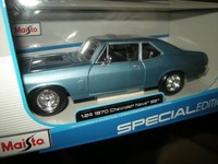 1:24 Maisto Chevrolet Nova Ss Blue-Metallic 1970 In Ovp