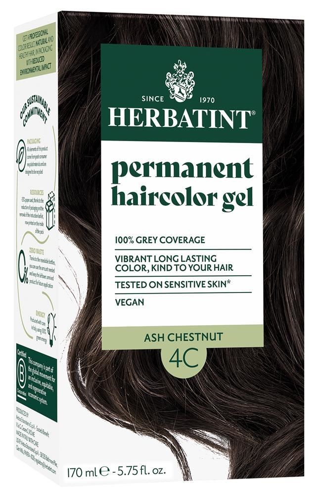 Herbatint Ash Chestnut Ammonia Free hair Colour 4C 170ml - 4 Pack - Image 2