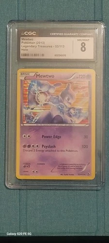 Pokemon Mewtwo Legendary Treasures Holo Rare #53 CGC 8