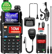 10W Handheld Two Way Radio Long Range Ham Portable Type C Rechargeable 999CH
