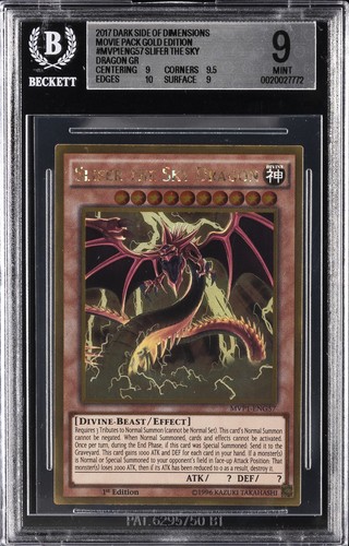 2017 YU-GI-OH! THE DARK SIDE OF DIMENSIONS SLIFER, THE SKY DRAGON BGS 9