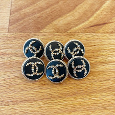 STAMPED lot of 6 Designer Rhinestone Gold But...