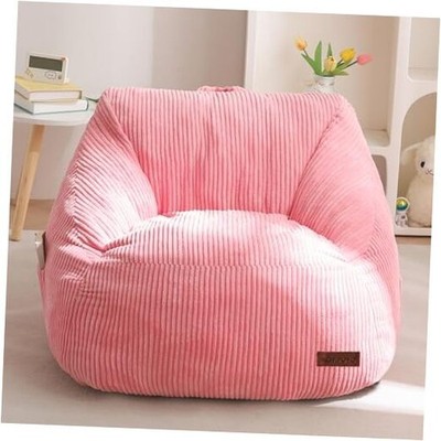Kids Bean Bag Chair, Bean Bag Couch with Handle, Comfy Toddler Standard Pink