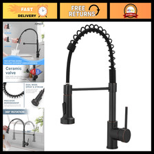 Oil Rubbed Bronze Kitchen Faucet with Pull Down Sprayer - Single Handle, Single
