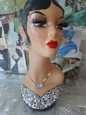 vintage retro artdeco hand painted mannequin head refurbished Retro Style