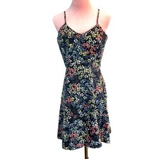 Darling Banana Republic Sundress Spaghetti Strap Fit Flare Floral Cotton S