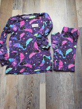 Halloween Pajamas PJs Sleepwear Purple Bats Print Bamboo Bums  Roses 4T