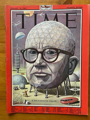 Time Magazine 1964 Artzybasheff R Buckminster Fuller Dymaxion NO MAILING LABEL