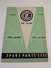 CZ Motorcycle 125 type 453, 250 type 455, 175 type 450 parts list book 